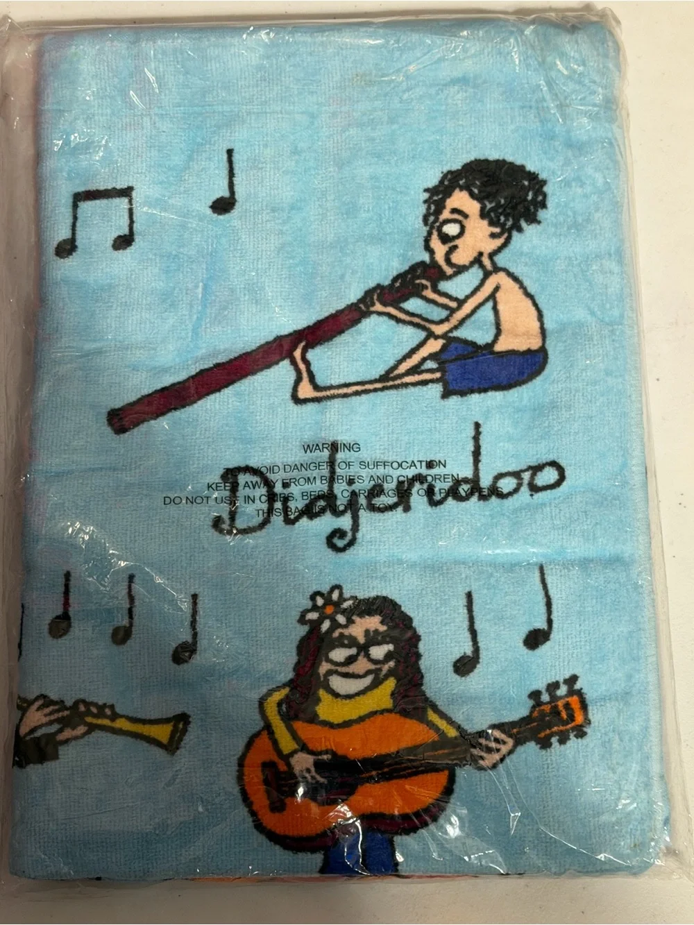 Tyrrell Katz London Music Print Blue Towel